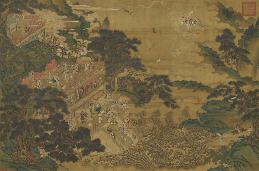 傳仇英 群仙會祝圖(局部)